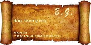 Bán Georgina névjegykártya