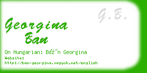 georgina ban business card
